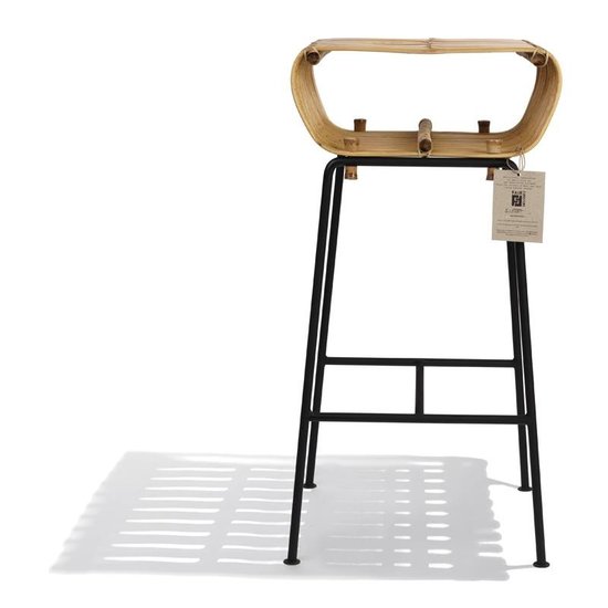 Fair Furniture Barhocker aus Bambus Rippe