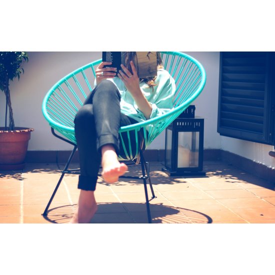 Silla Acapulco Condesa chair black, handmade, black frame