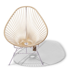 Acapulco chair ivory, white frame