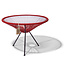 Silla Acapulco Tavolino Japón XL rosso con piano in vetro