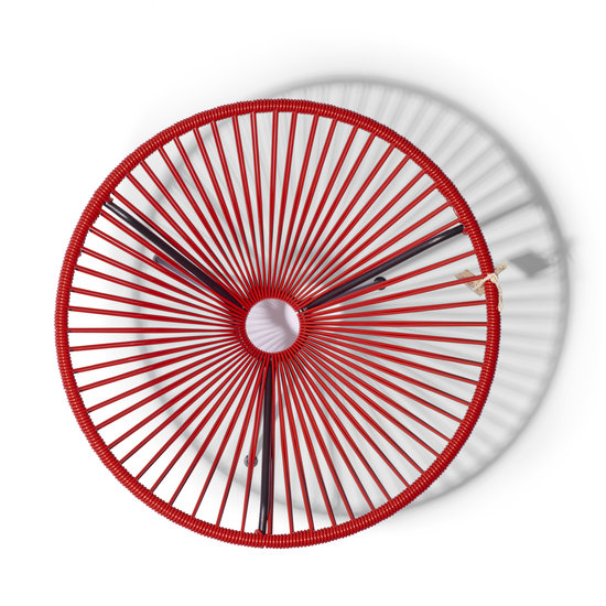 Silla Acapulco Tisch Japón XL rot mit Glastischplatte