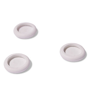 Protective rubber feet, 3 pieces, white