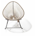 Silla Acapulco Handmade Acapulco rocking chair beige, black frame