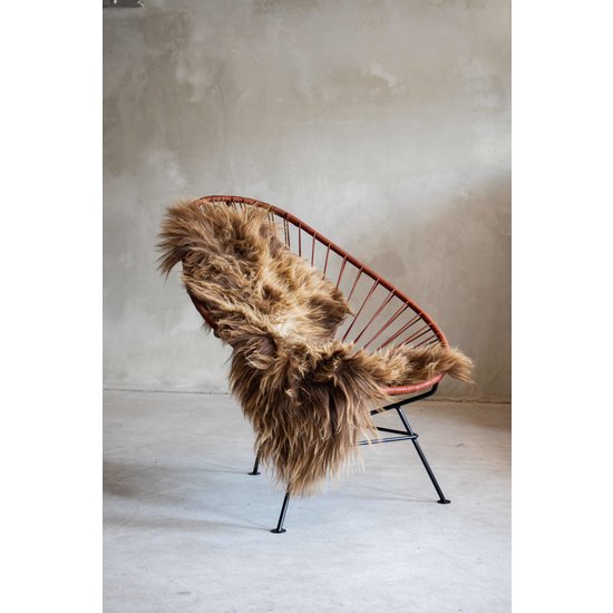 Silla Acapulco Acapulco chair Leder, mit schwarzem Gestell