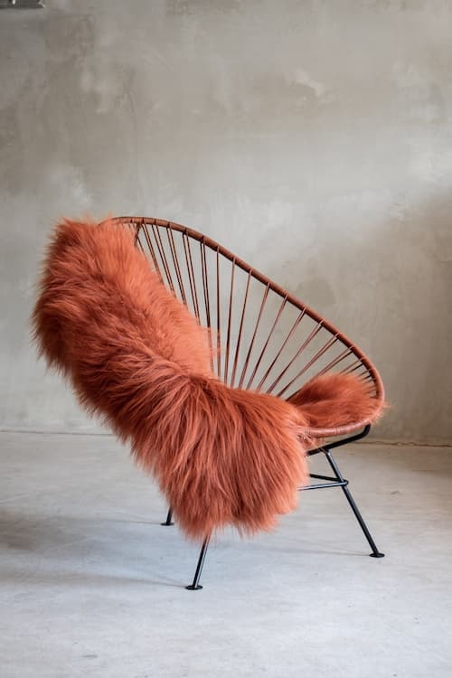 silla acapulco chair sheepskin leather handmade original