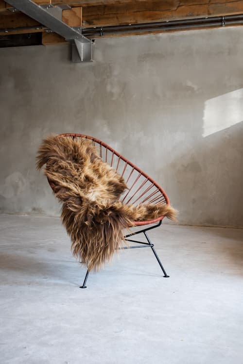 silla acapulco original chair sheepskin leather