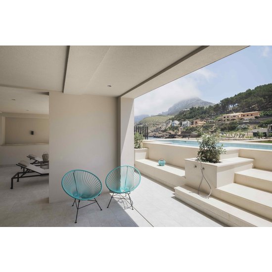 Silla Acapulco Condesa chair turquoise, handmade, black frame