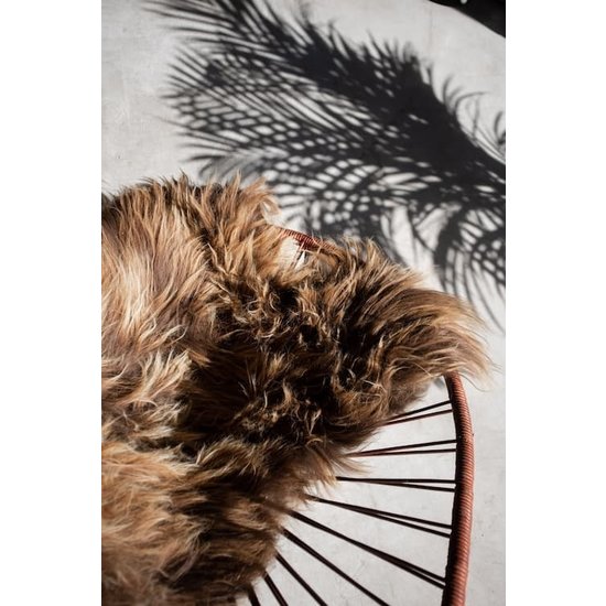 Silla Acapulco Mouton islandaise naturel brun rouille