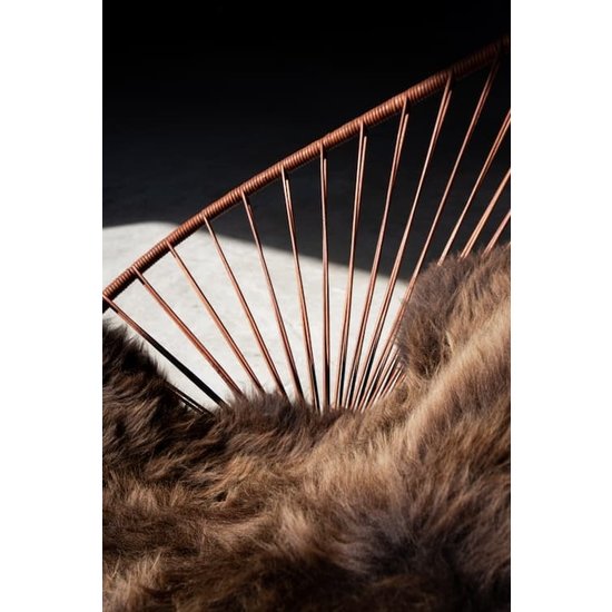 Silla Acapulco Natural Icelandic Sheepskin rust brown