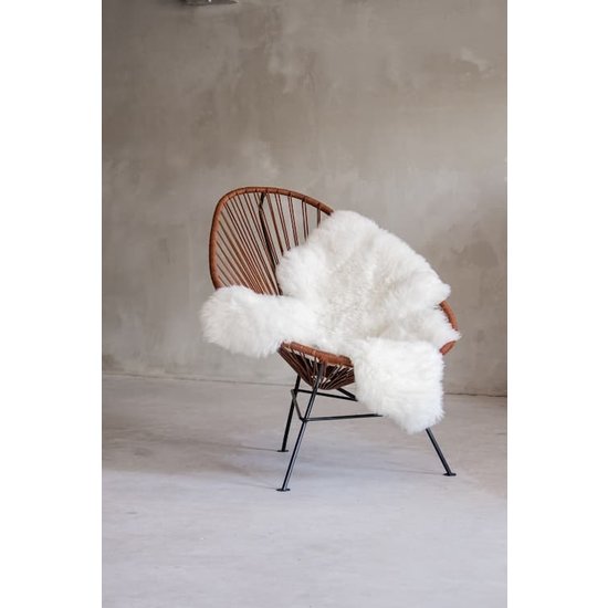 Silla Acapulco Natural Sheepskin Texel white