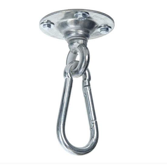 Power hook plafondhaak met kogellagers, ideaal voor hangstoelen.