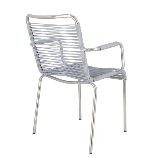 FIAM MYA Spaghetti outdoor chair, stackable, with armrest