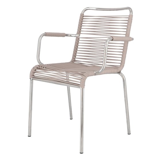 FIAM Chaise d'extérieur MYA Spaghetti, empilable, avec accoudoir