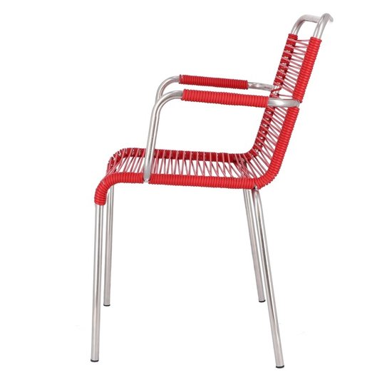 FIAM Silla de exterior MYA Spaghetti, apilable, con reposabrazos