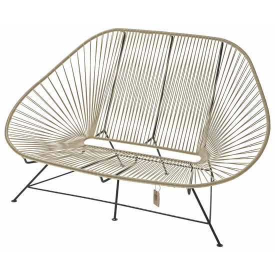 Silla Acapulco Acapulco Zweisitzer Sofa Hanf, geeignet für 2 bis 3 Personen