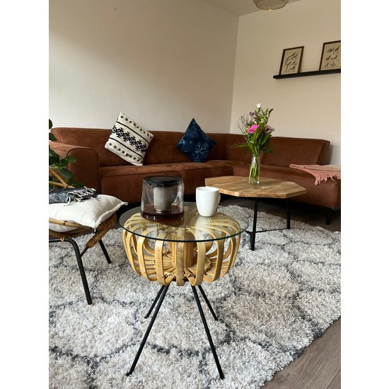 Fair Furniture Bamboe lage kruk Daisy