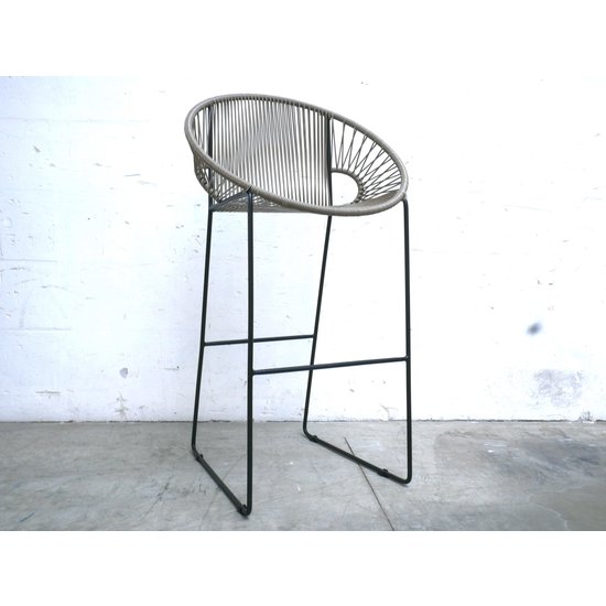 Silla Acapulco Tabouret de bar Luna, beige, hauteur d'assise 75cm