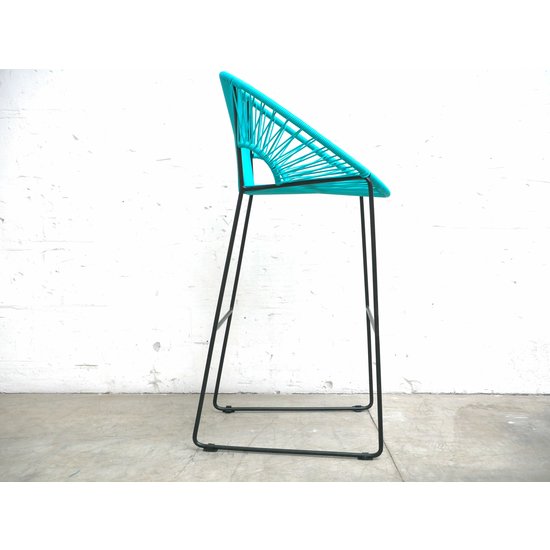 Silla Acapulco Sgabello Luna, turchese, altezza seduta 75cm