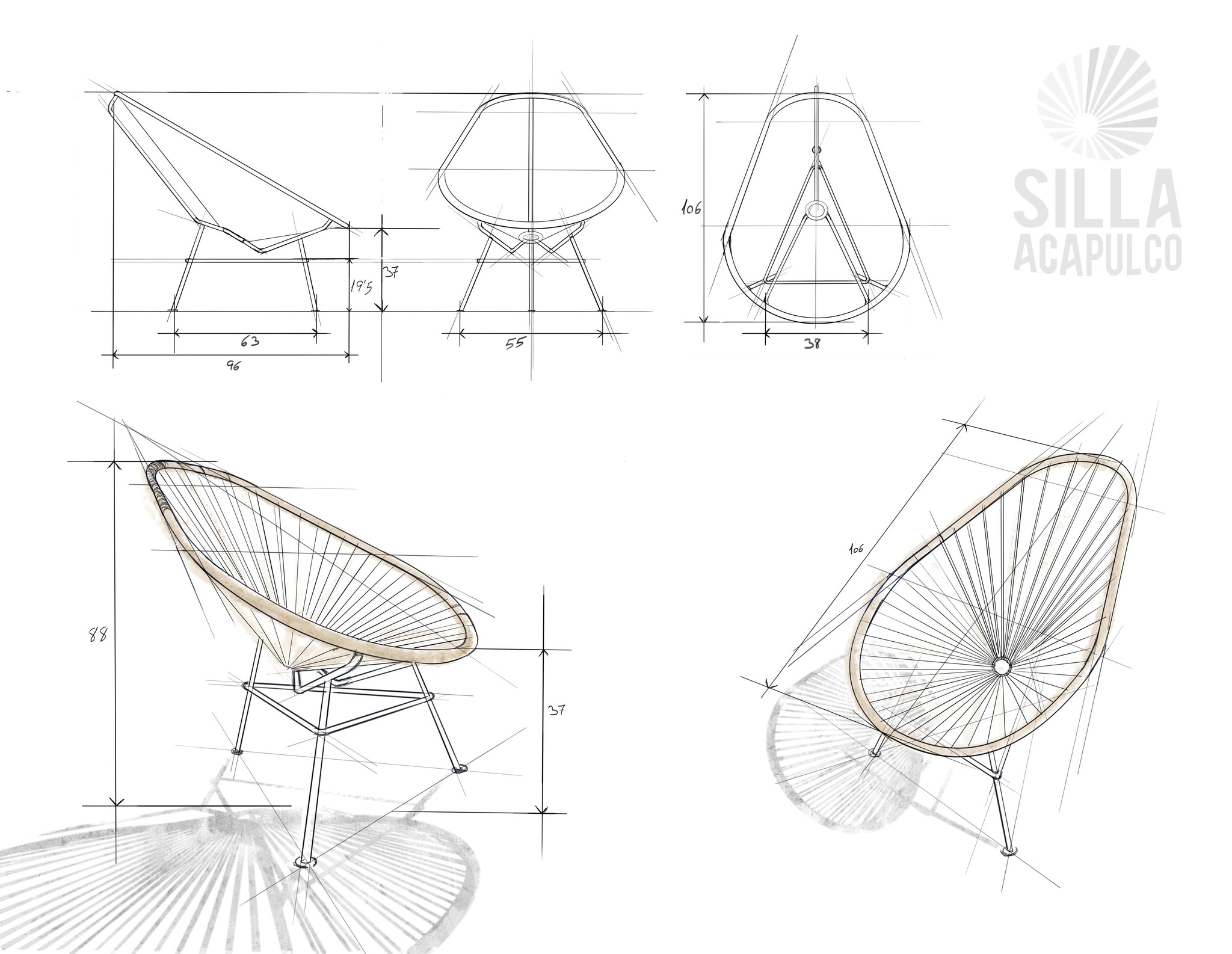 Acapulco chair sketch