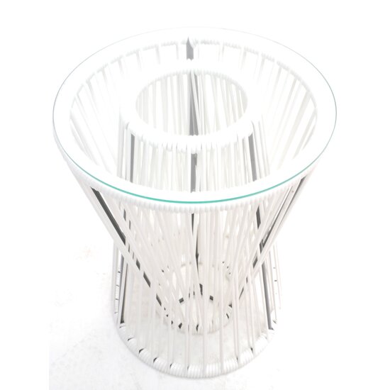 Silla Acapulco Mesa auxiliar Inversa en blanco