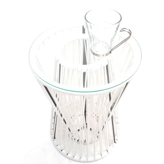 Silla Acapulco Inversa side table white