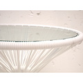 Silla Acapulco Table Japón blanc avec plateau en verre