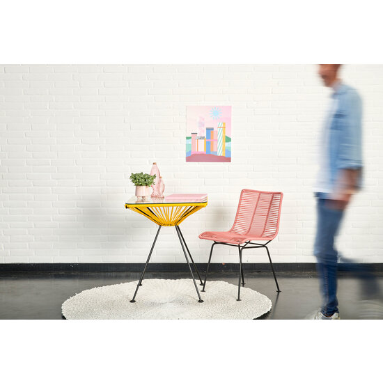 Silla Acapulco Bistro table Tulum  canary yellow