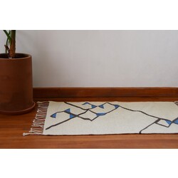 Teppich aus 100 % Lammwollgarn in 3 Farbtönen, 60 x 100 cm