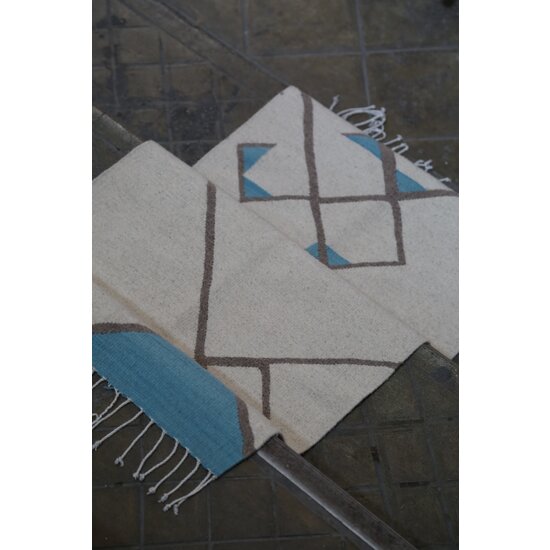 Fair Furniture Tapis en fil 100% laine d'agneau en 3 tons 60x100cm