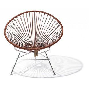 Fauteuil Condesa en cuir, cadre en chrome