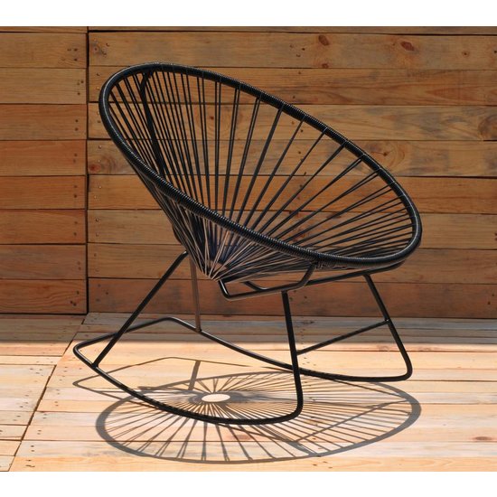 Silla Acapulco Condesa rocking chair black