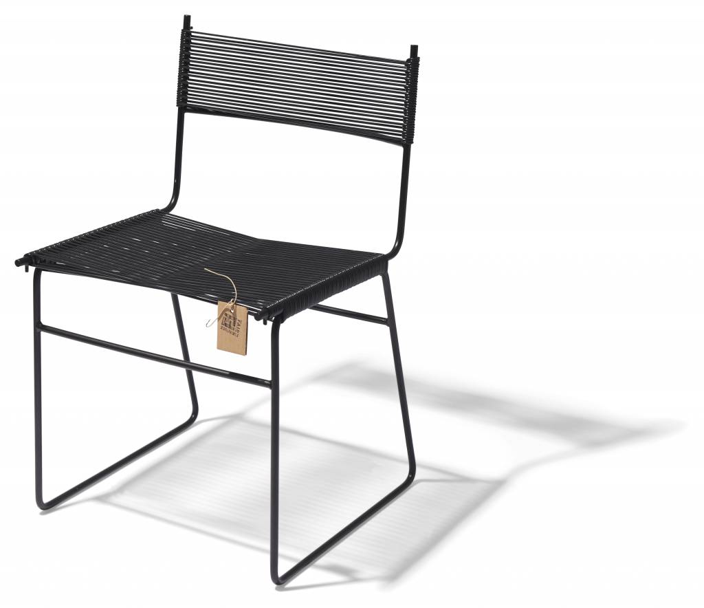 Einzigartiger handgemachter Polanco Drahtstuhl schwarz - Acapulco Stühle