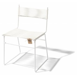 Polanco dining chair sled base white