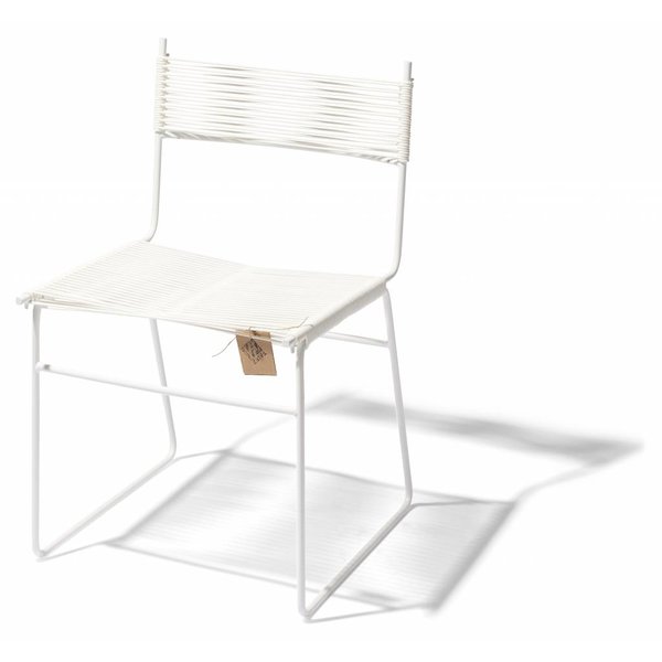 Silla Acapulco Polanco dining chair sled base white