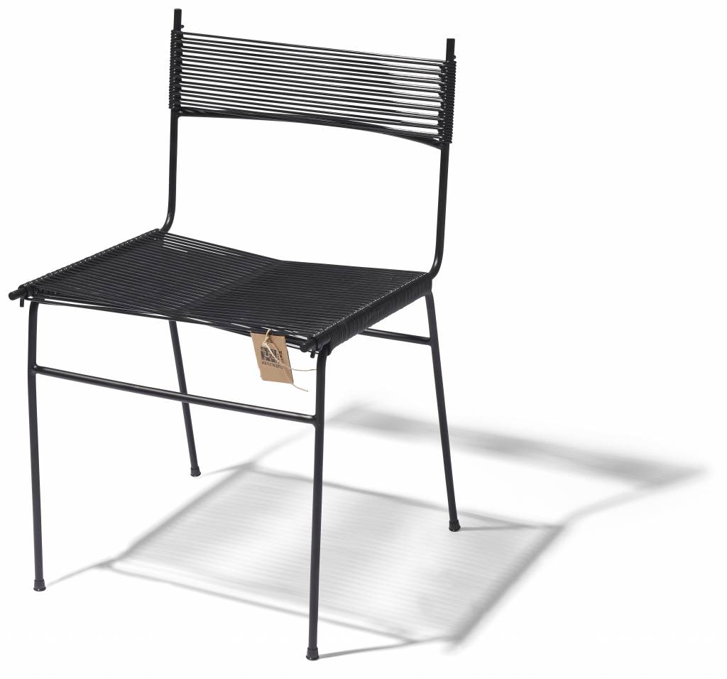 Einzigartiger Handgemachter Schwarzer Polanco Drahtstuhl Acapulco Stuhle