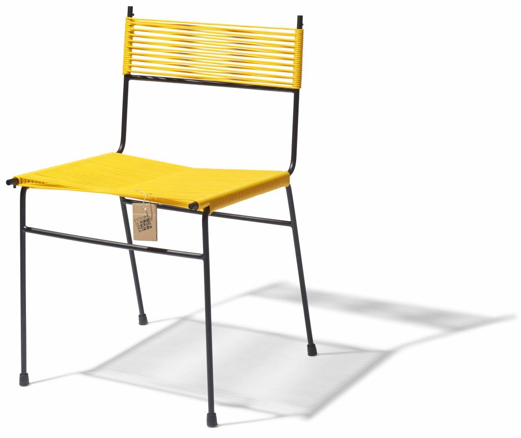 Einzigartiger Handgemachter Polanco Drahtstuhl Gelb Acapulco Stuhle