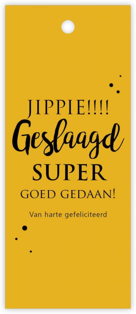 Kadokaartje Words 20 St Jippie Geslaagd Super Goed Gedaan Give X