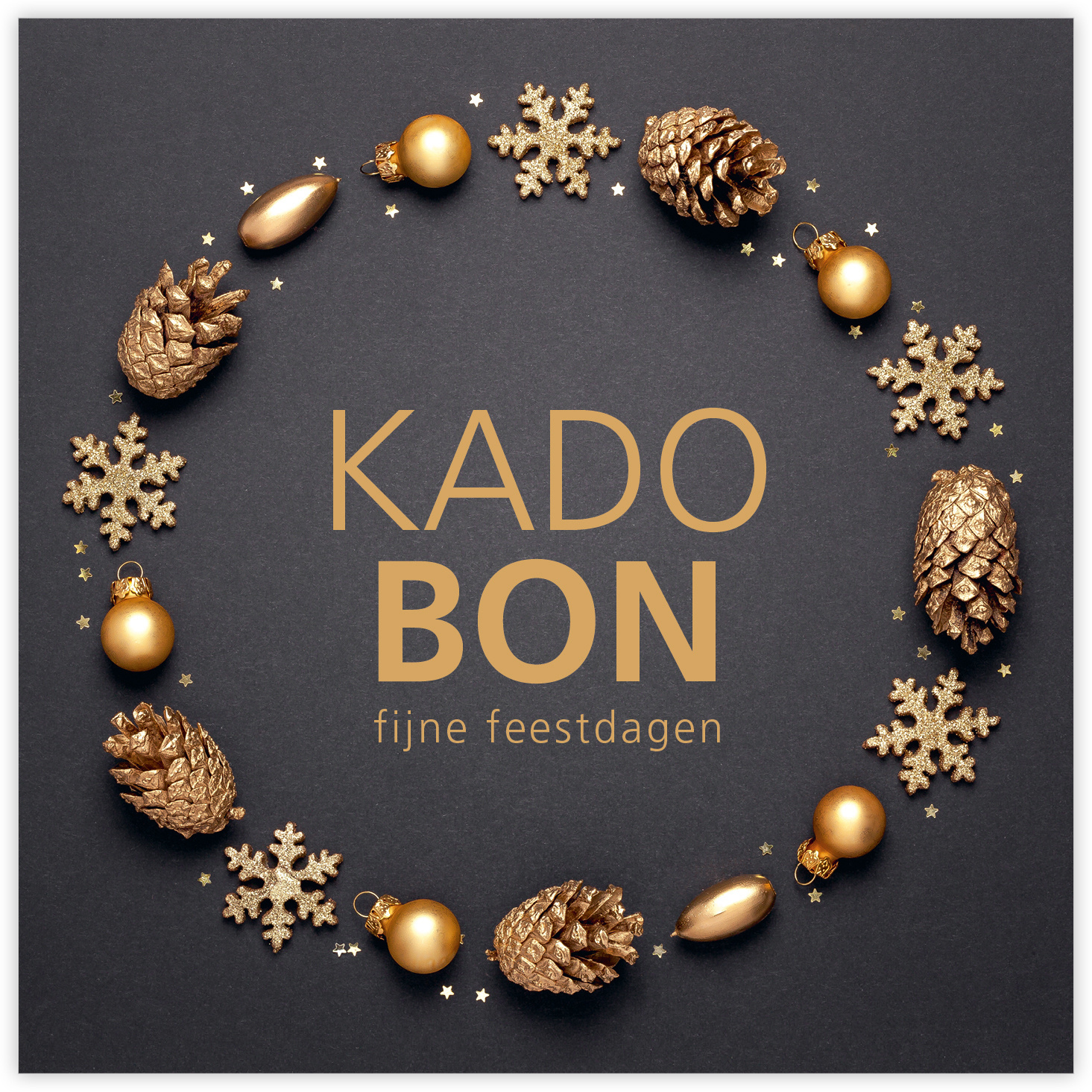 Kadobon Kerst 12 st. Kadobon fijne feestdagen givex
