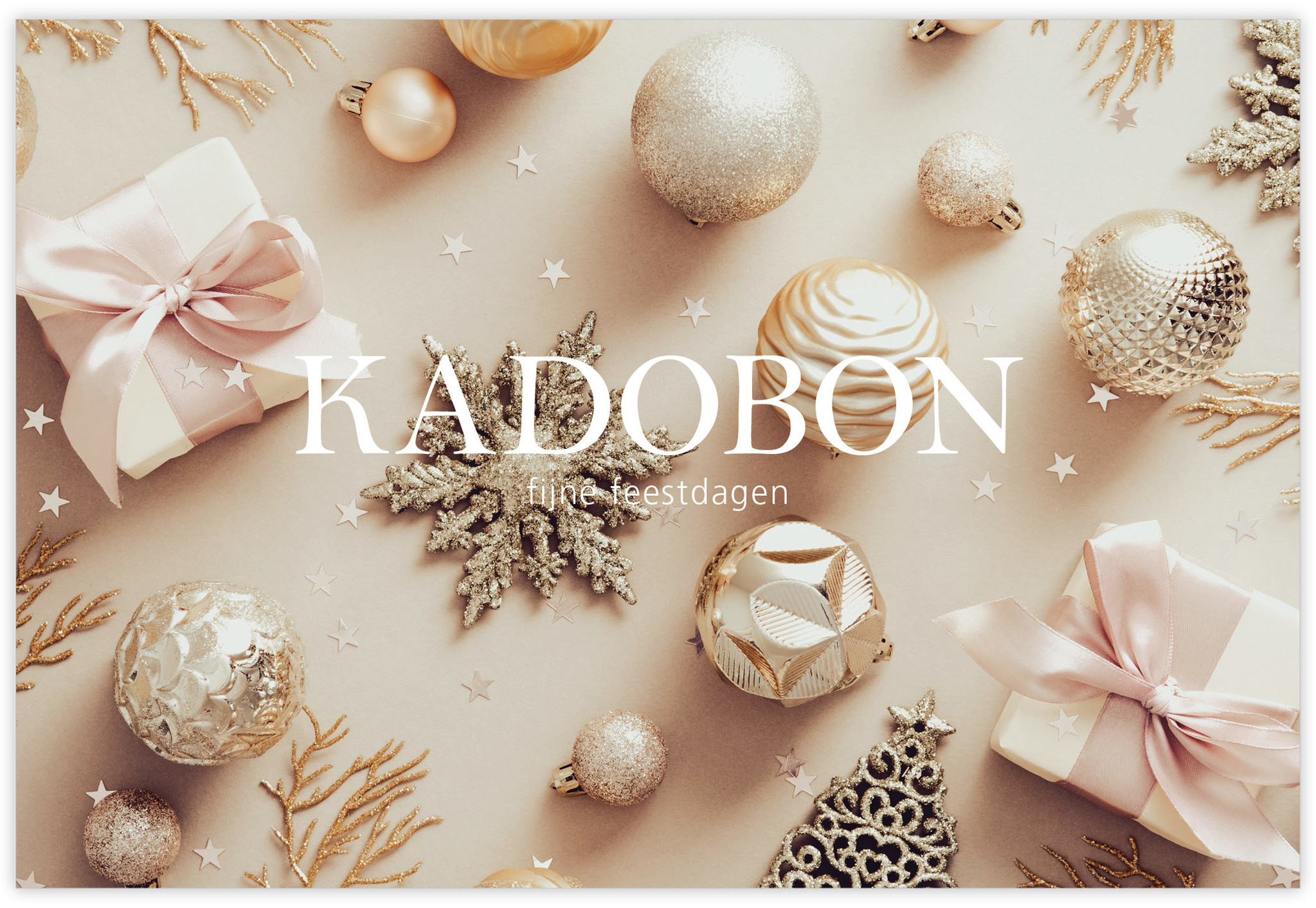 Kadobon Kerst 25 st. Kadobon fijne feestdagen givex