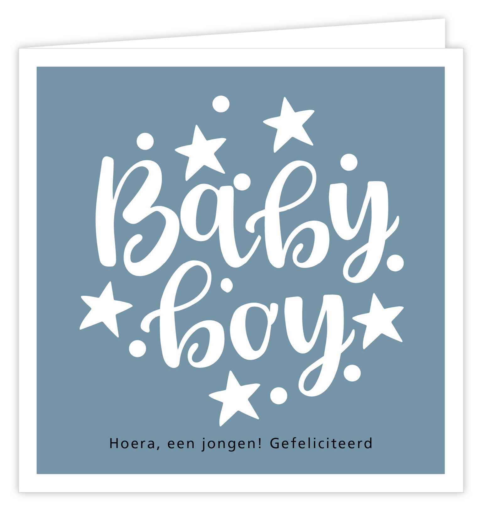 Wenskaart ZOO 6 st. Baby boy Hoera, een jongen! Gefeliciteerd givex