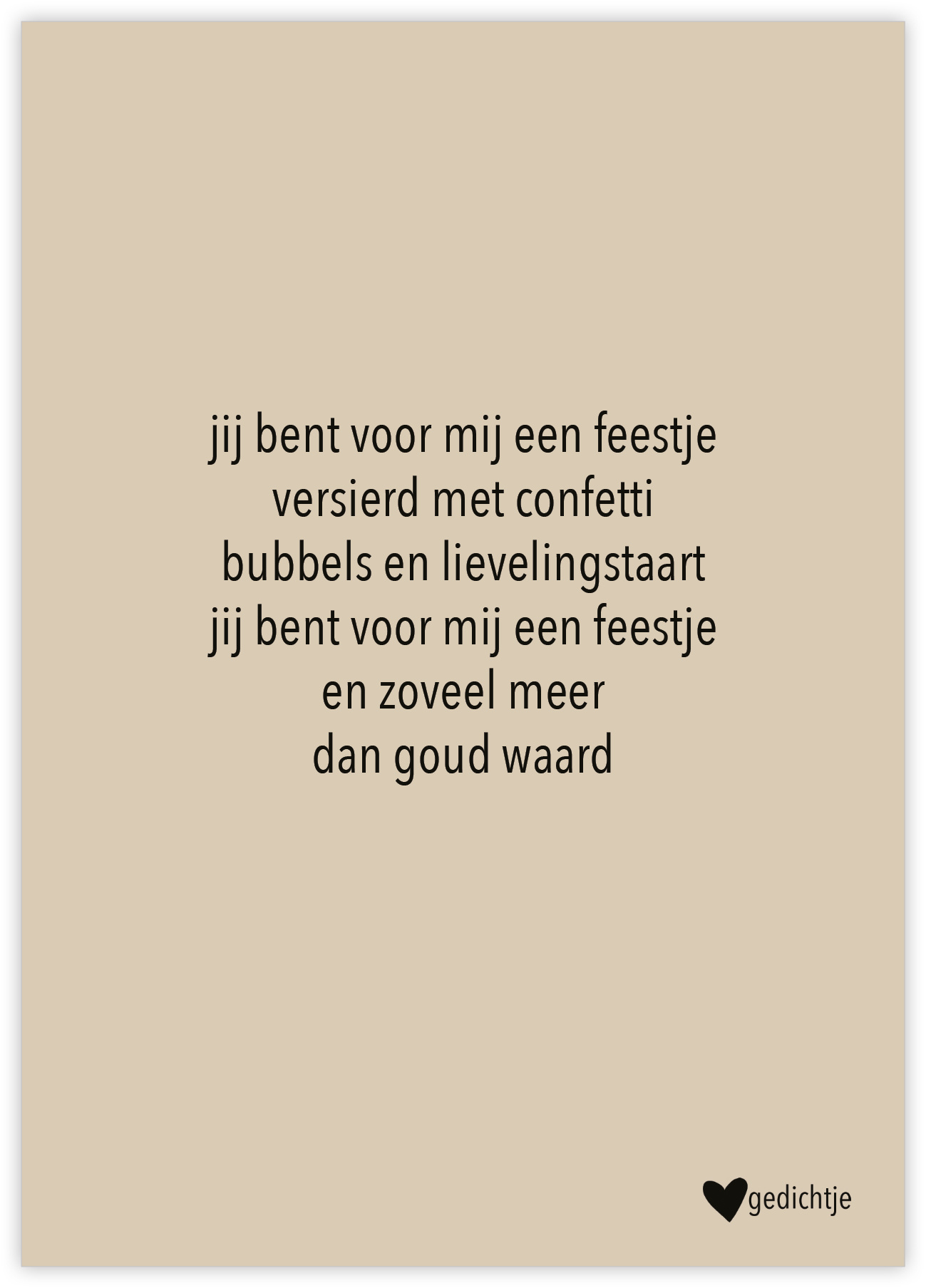 Postkaart Hartgedichtje 12 st. Jij bent