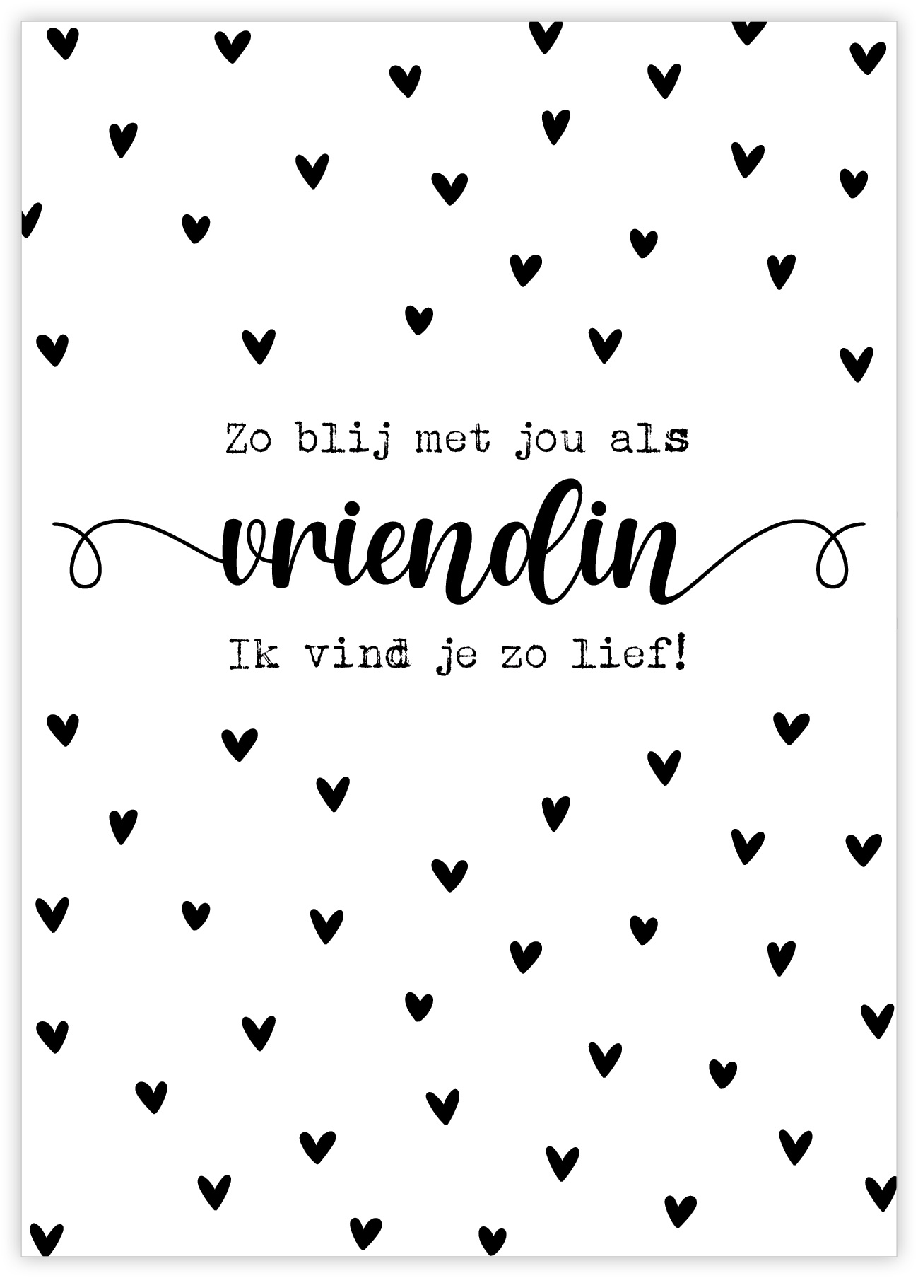 Postkaart HIPP 12 st. Zo blij met jou als vriendin givex
