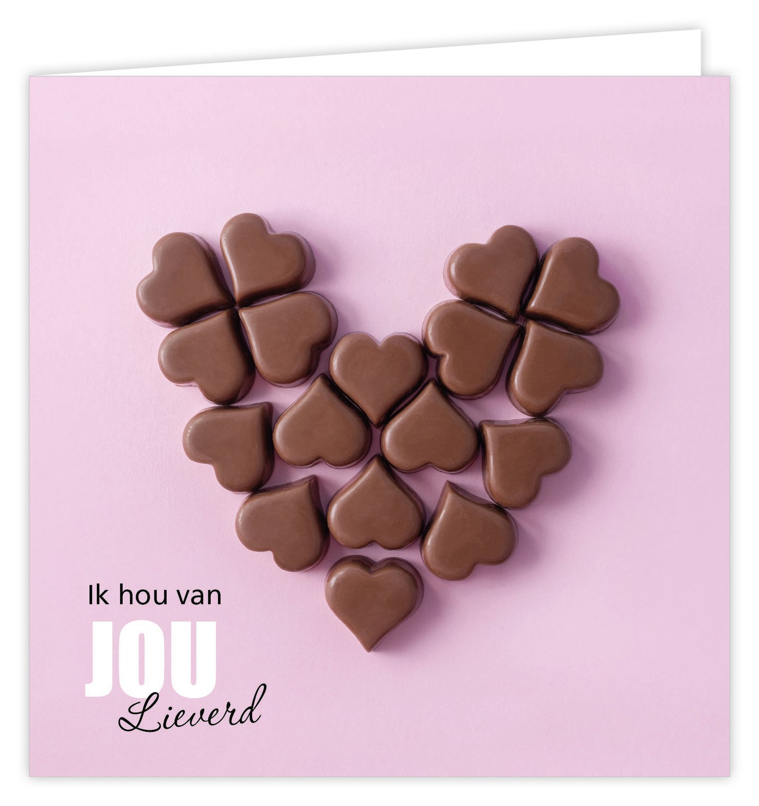 Wenskaart Candy Crush 6 st. Ik hou van JOU lieverd givex