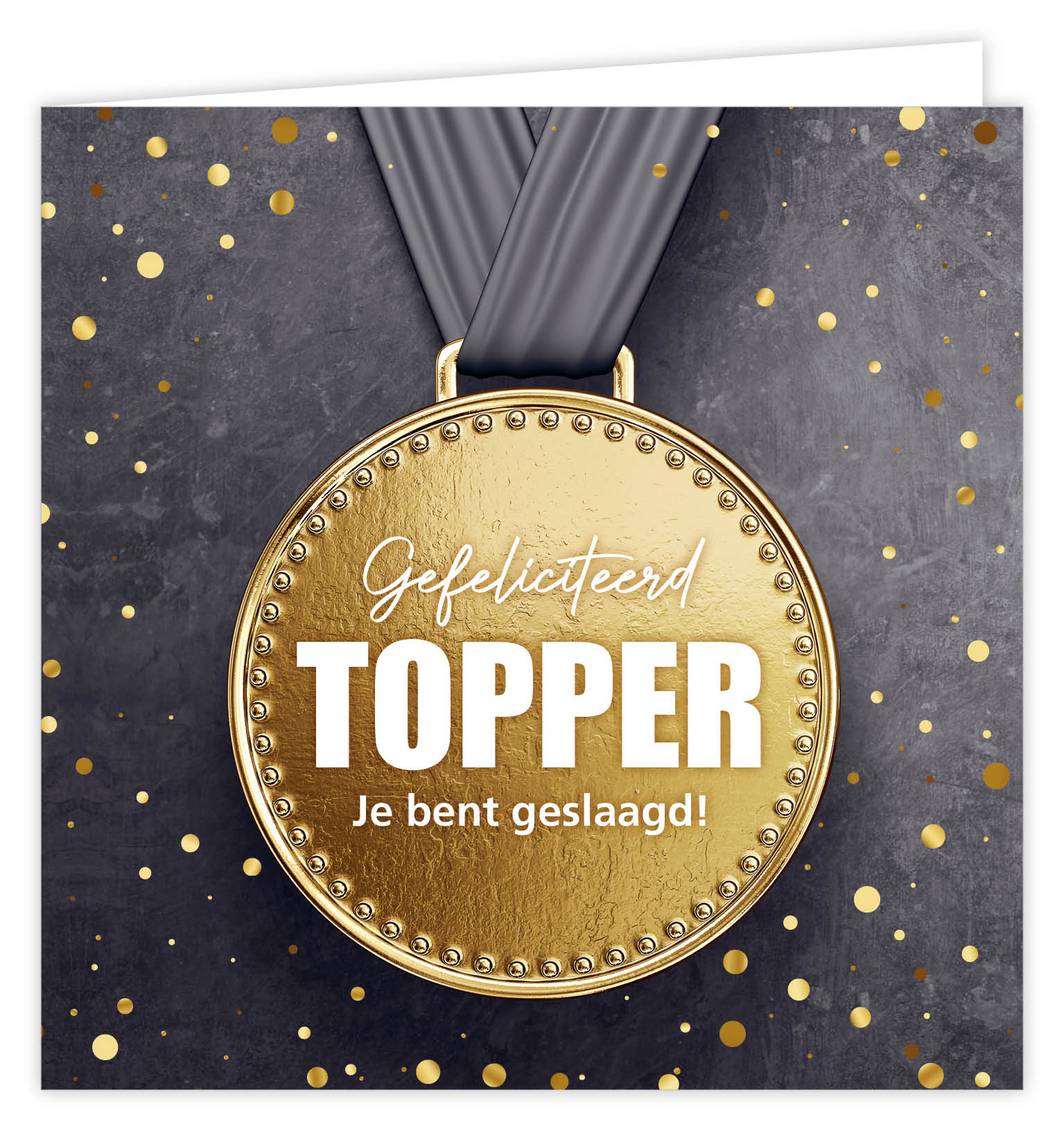 Wenskaart Geslaagd 6 st. Gefeliciteerd topper je bent geslaagd! givex