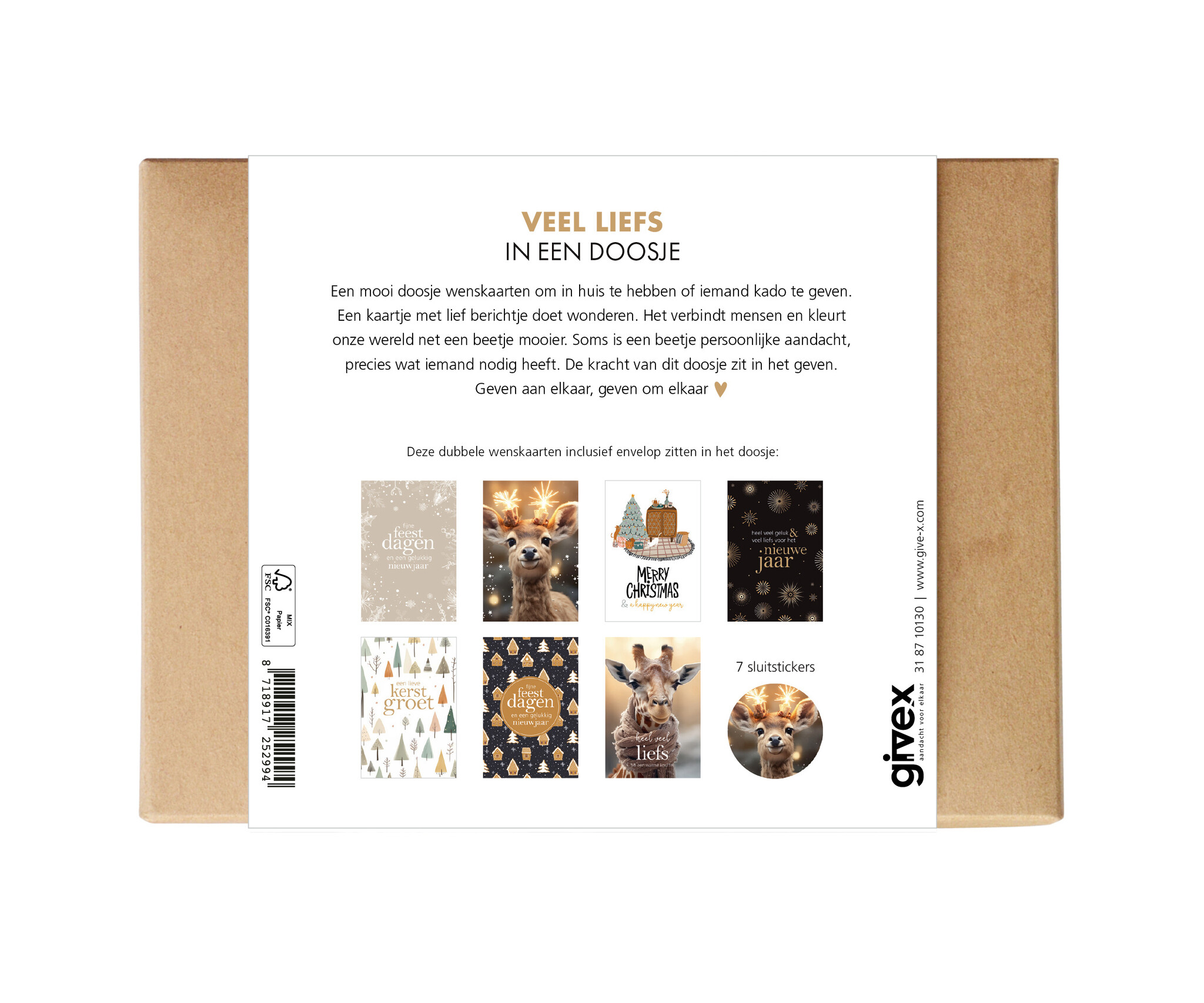 Kadodoosje wenskaarten 5 st.-3