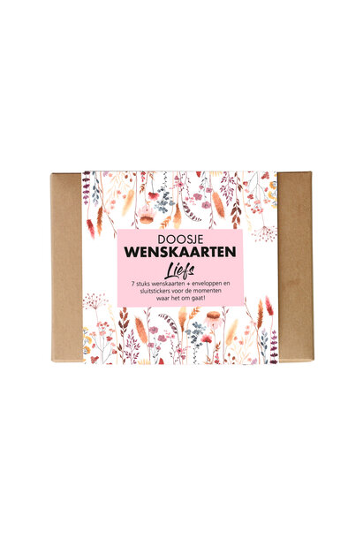 Kadodoosje wenskaarten 5 st.