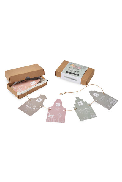 Doosje met huisjesslinger 5 st.