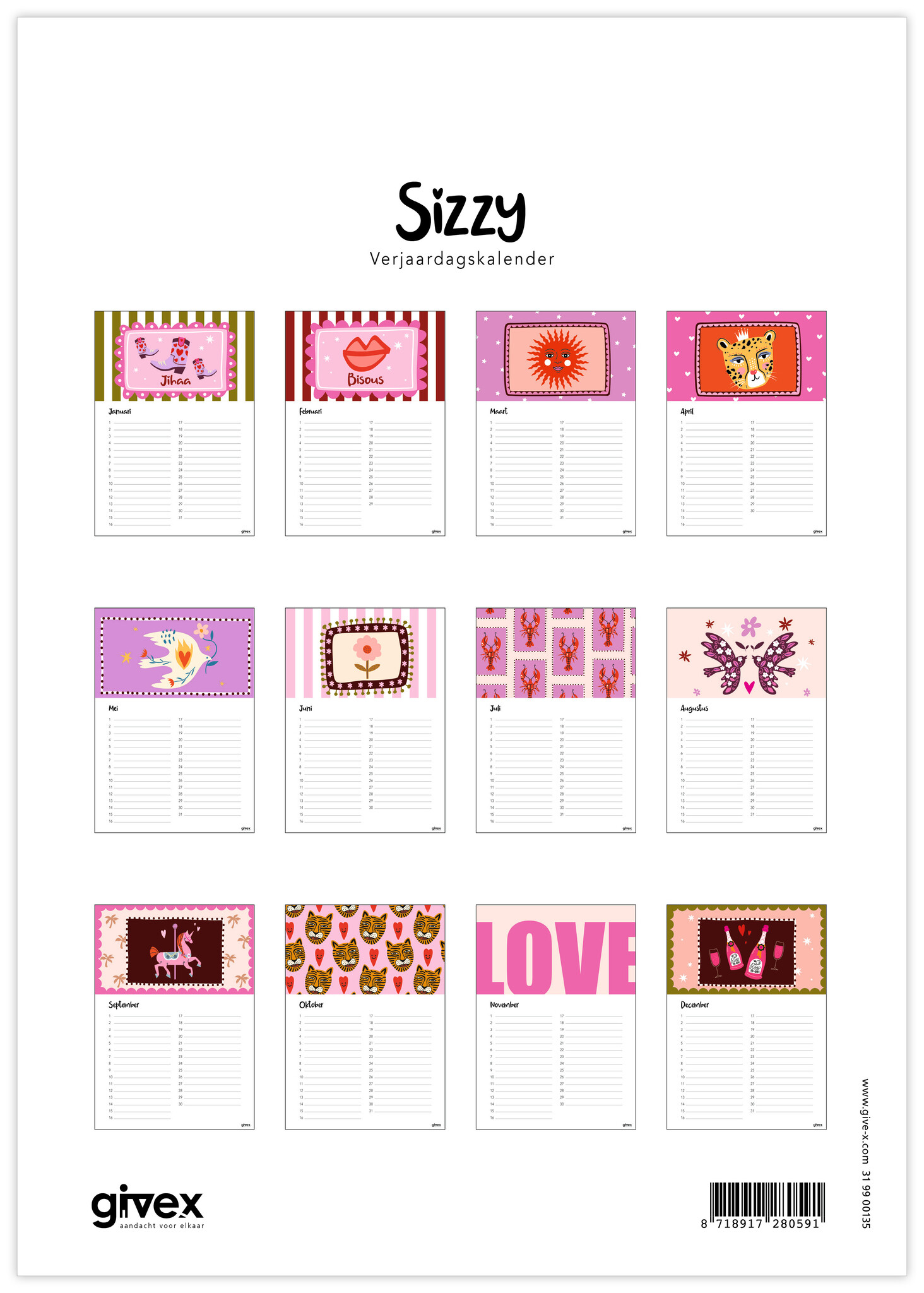 Kalender A4 ringband 5 st.-2