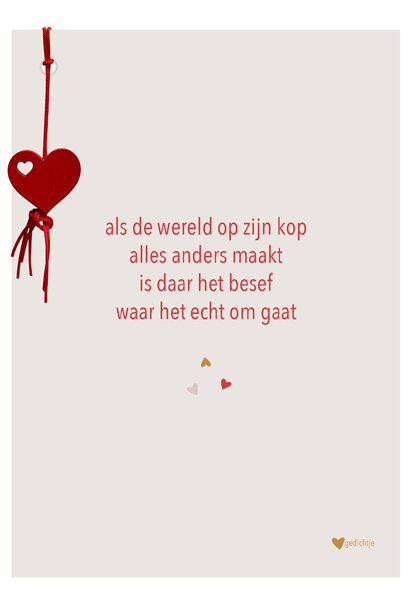 Postkaart incl. geluksbedel 6 st.