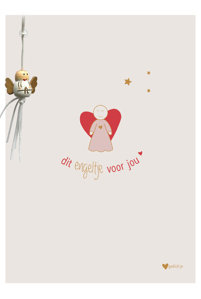 Postkaart incl. geluksbedel 3 st.